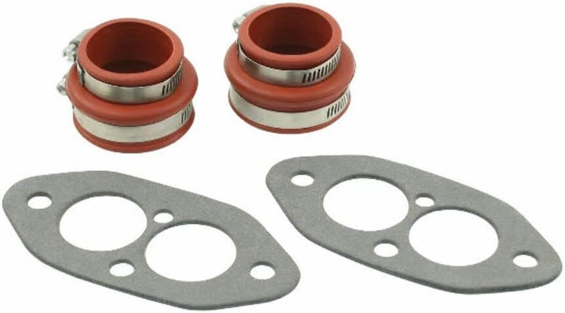 Dual Port Intake Installation Kit, Rubber, Red Boots, Compatible with Dune Buggy